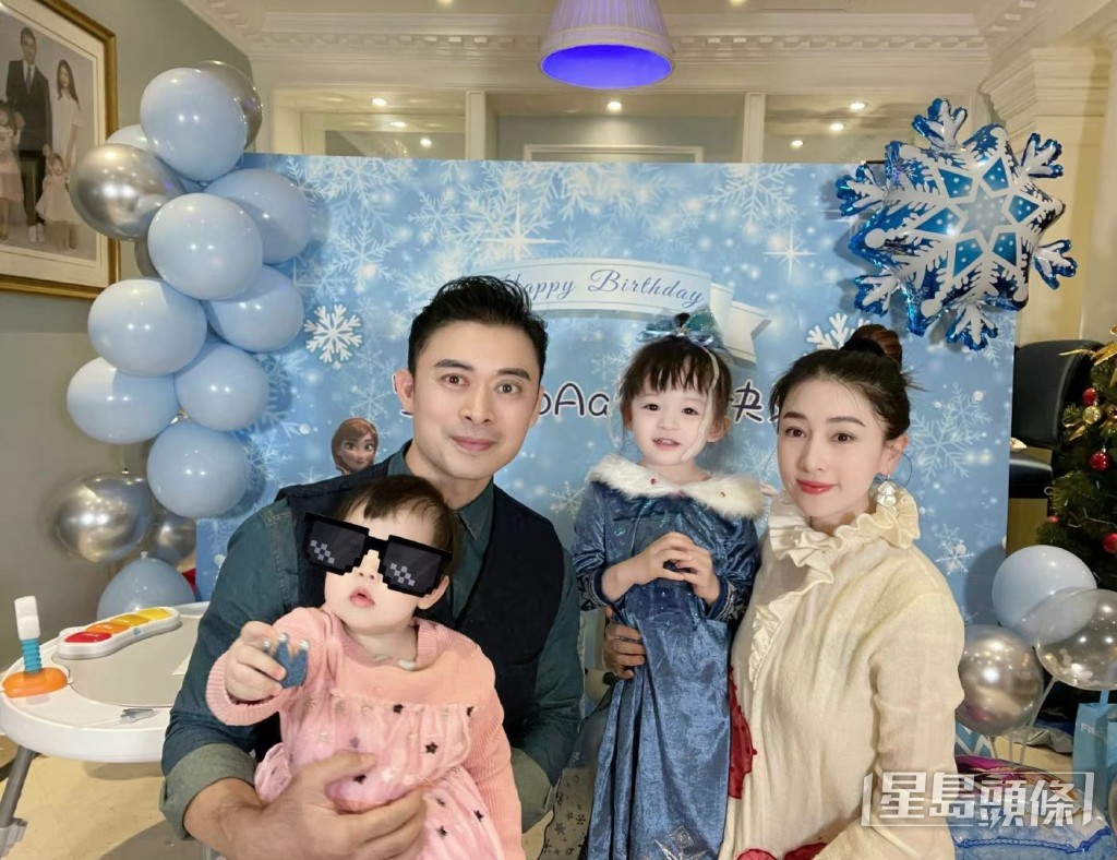 同樊少皇婚後育有兩女，一家四口生活好幸福。