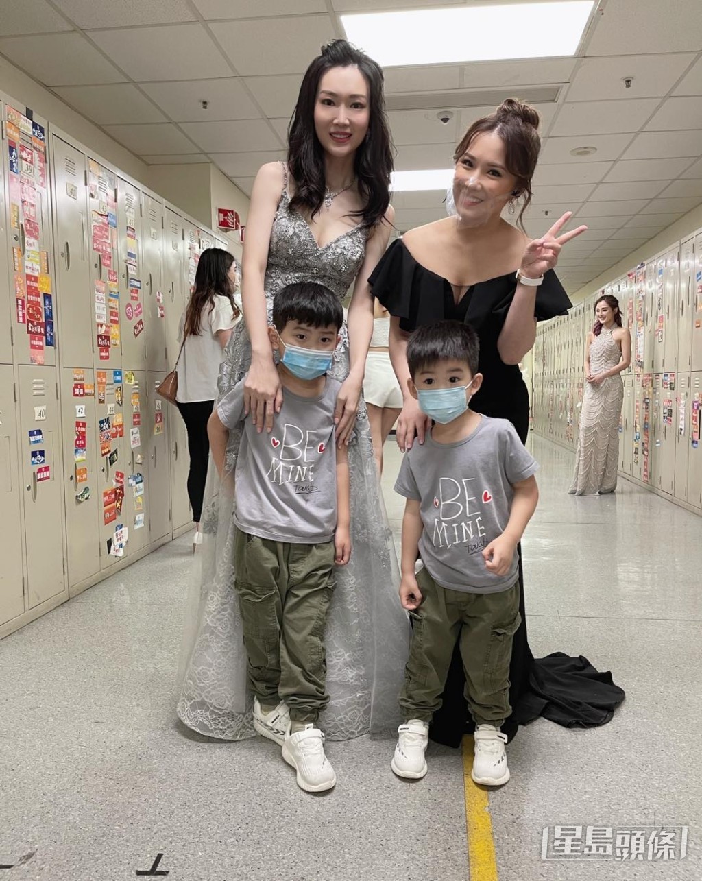葉翠翠試過帶囝囝返TVB錄影，還與其他藝人朋友打卡留念。