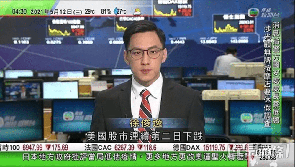 徐俊逸被稱為「翻版吳彥祖」，以往多出現在無綫新聞台。