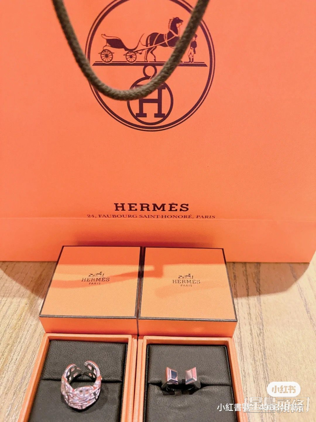 王妤嫻日前晒出Hermès新戰利品。