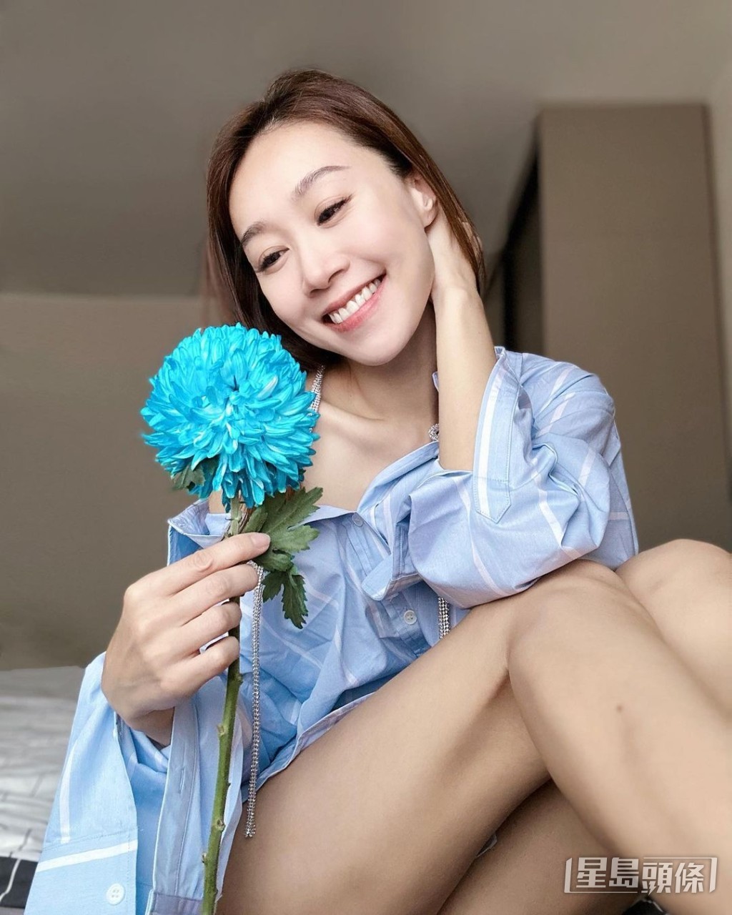 黃心妙經常晒腿，非常吸引。