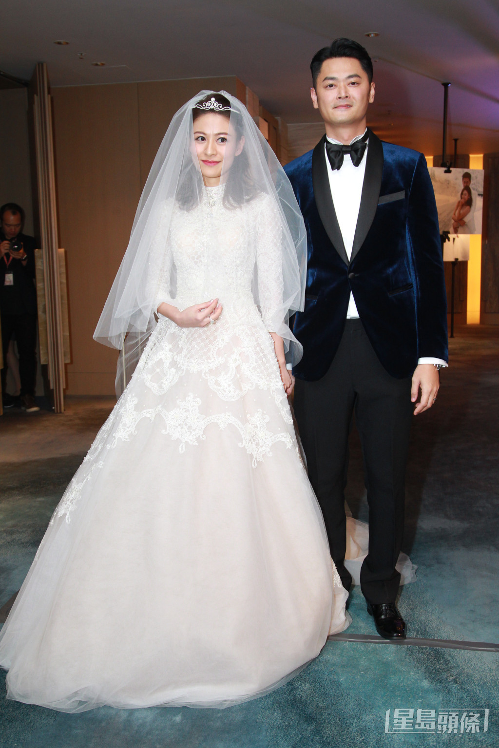 蕭潤邦與江若琳在2018年的平安夜舉行婚禮。