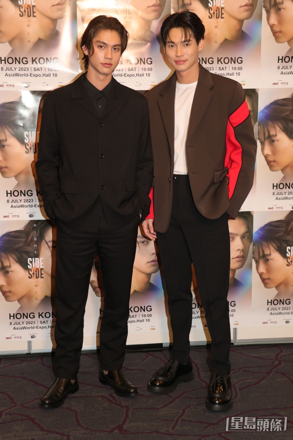 Bright及Win今晚在亞博舉行的《Side By Side Concert Tour In Hong Kong》演場會。