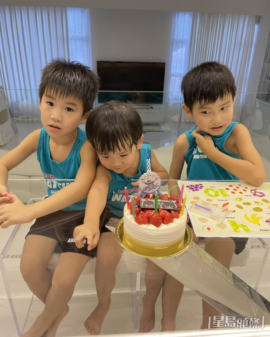 葉翠翠非常愛錫三個囝囝，不時在社交網大晒囝囝得意相。  ​