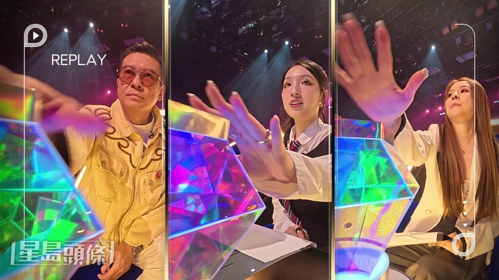 晶晶因為一個高音，令到三位評審同時撳燈。
