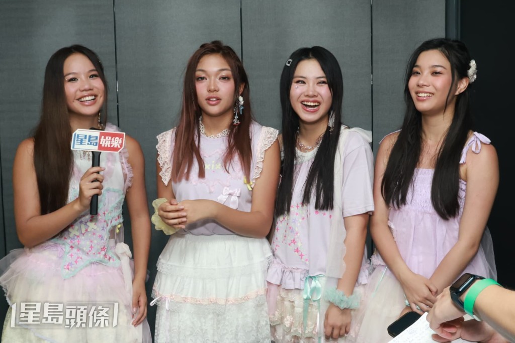 左起:楊秉頤(Caitlin)、鄧曉殷(Kiele)、良玳瑩(Crystal)、繆昀希(Charlotte)受訪。 左起:楊秉頤(Caitlin)、鄧曉殷(Kiele)、良玳瑩(Crystal)、繆昀希(Charlotte)受訪。