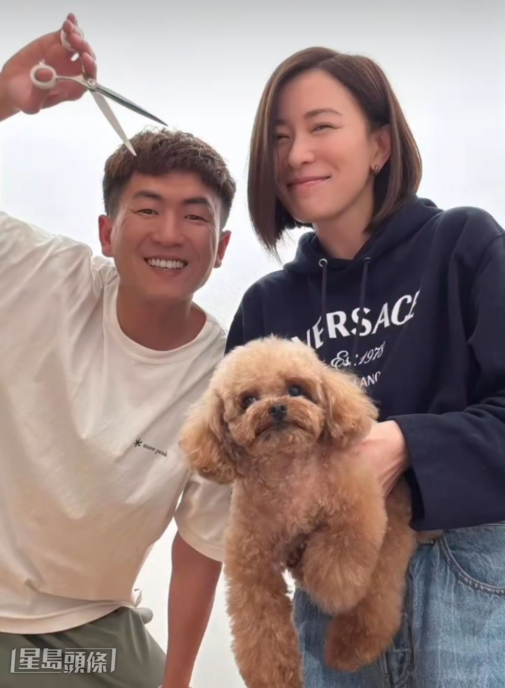 佘詩曼帶了毛孩造訪支持。 佘詩曼帶了毛孩造訪支持。