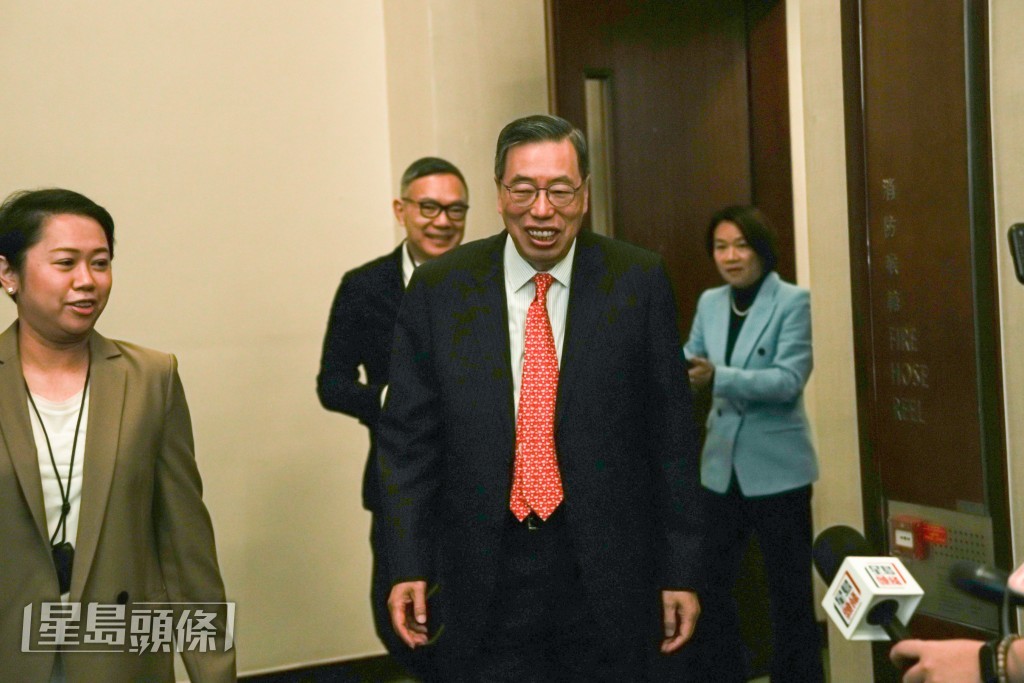 立法會主席梁君彥今日(23日)在審議最後一條議員議案後發言。江旭峰攝 立法會主席梁君彥今日(23日)在審議最後一條議員議案後發言。江旭峰攝