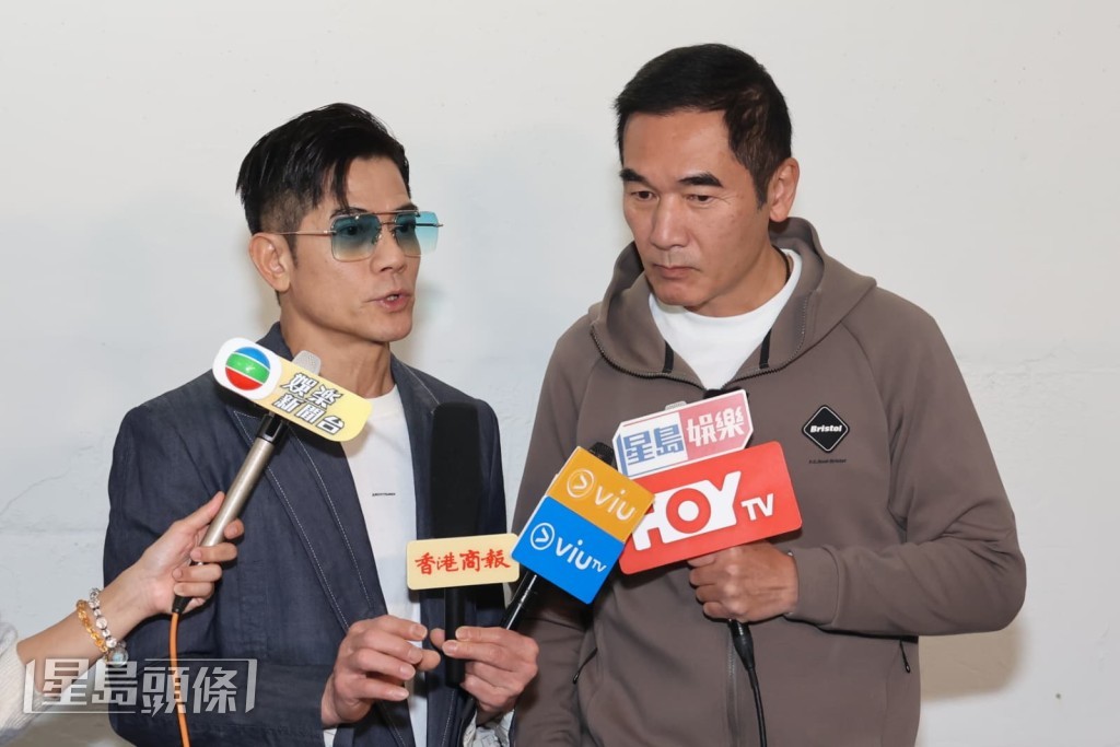 郭富城透露明天會與太太一起到戲院欣賞《內幕》。 郭富城透露明天會與太太一起到戲院欣賞《內幕》。