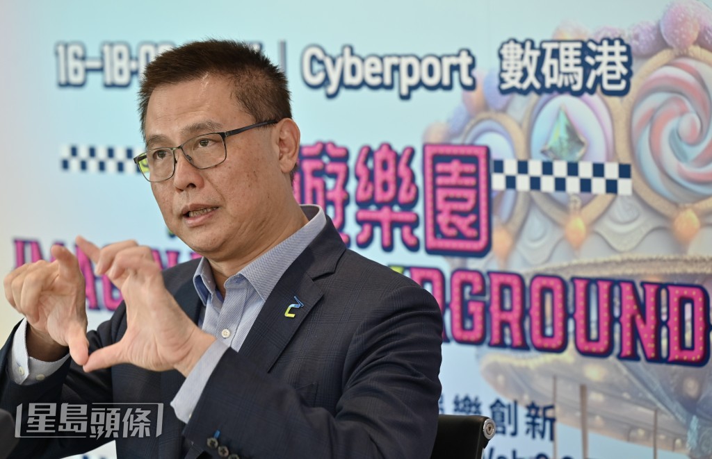 鄭松岩期望，數碼港能成為香港發展科技的動力，未來會在流浮山的數碼港基地發展新產業。鍾健華攝