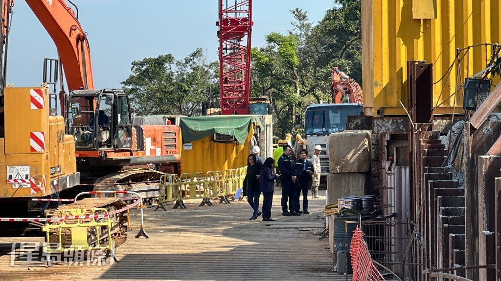 普樂道一地盤發生工業意外。劉漢權攝