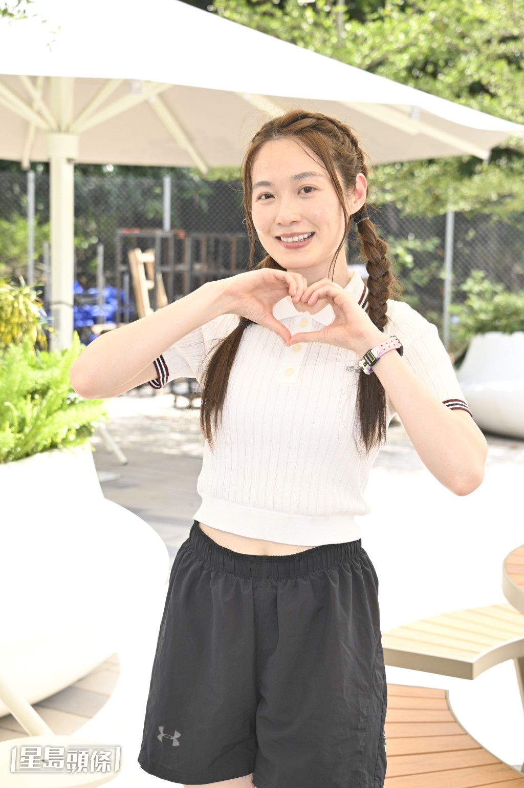 蔡潔自認打網球唔叻,指受黃子恆邀請時只謂來玩小遊戲。 蔡潔自認打網球唔叻,指受黃子恆邀請時只謂來玩小遊戲。