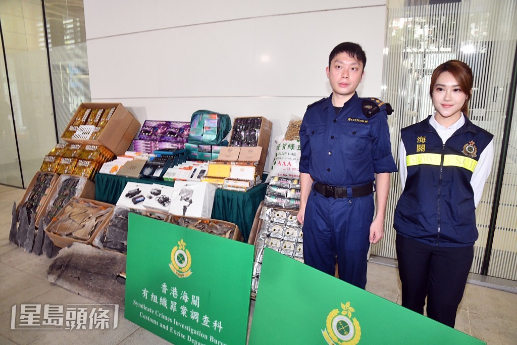 海關展示證物。徐裕民攝 海關展示證物。徐裕民攝