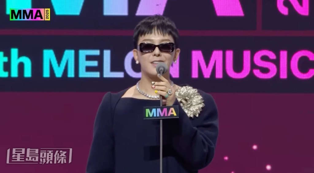 GD摘下最佳男Solo時稱希望明年拿團體獎。