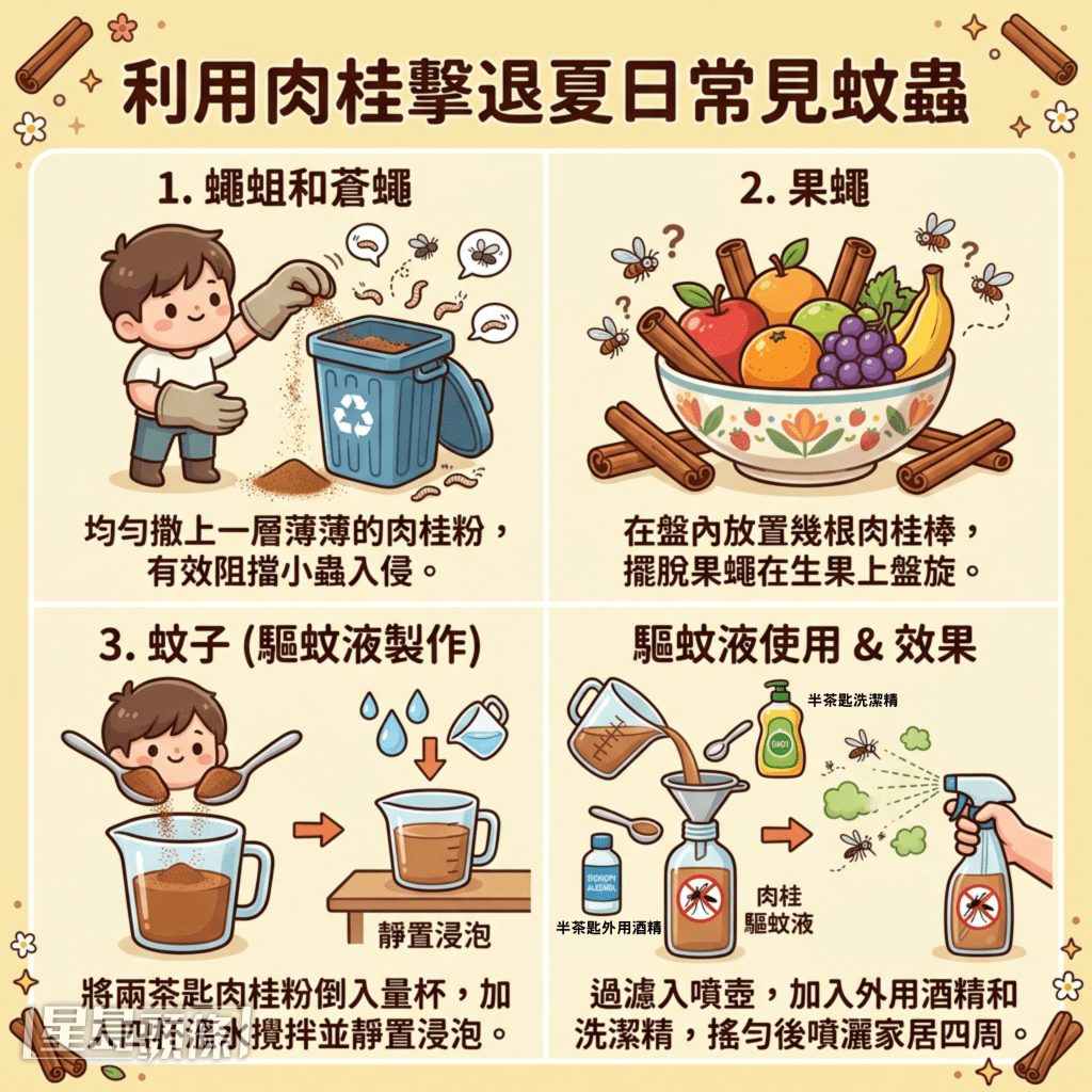 利用肉桂擊退夏日常見蚊蟲 利用肉桂擊退夏日常見蚊蟲