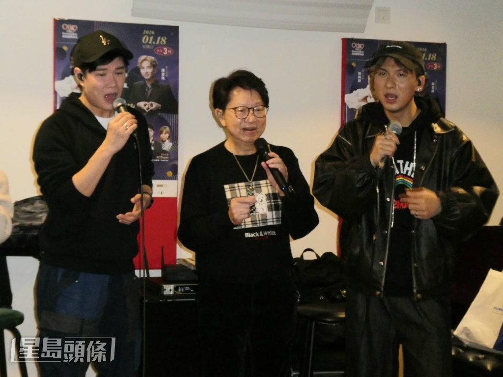 2人與林建煇醫生一同為慈善騷綵排。 2人與林建煇醫生一同為慈善騷綵排。