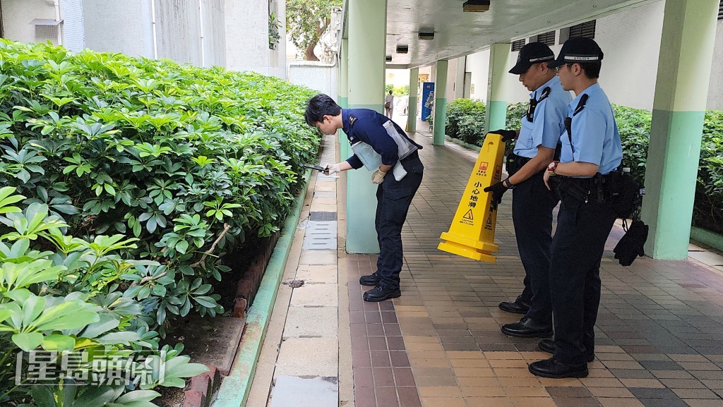 愛協人員到場調查。 黃文威攝