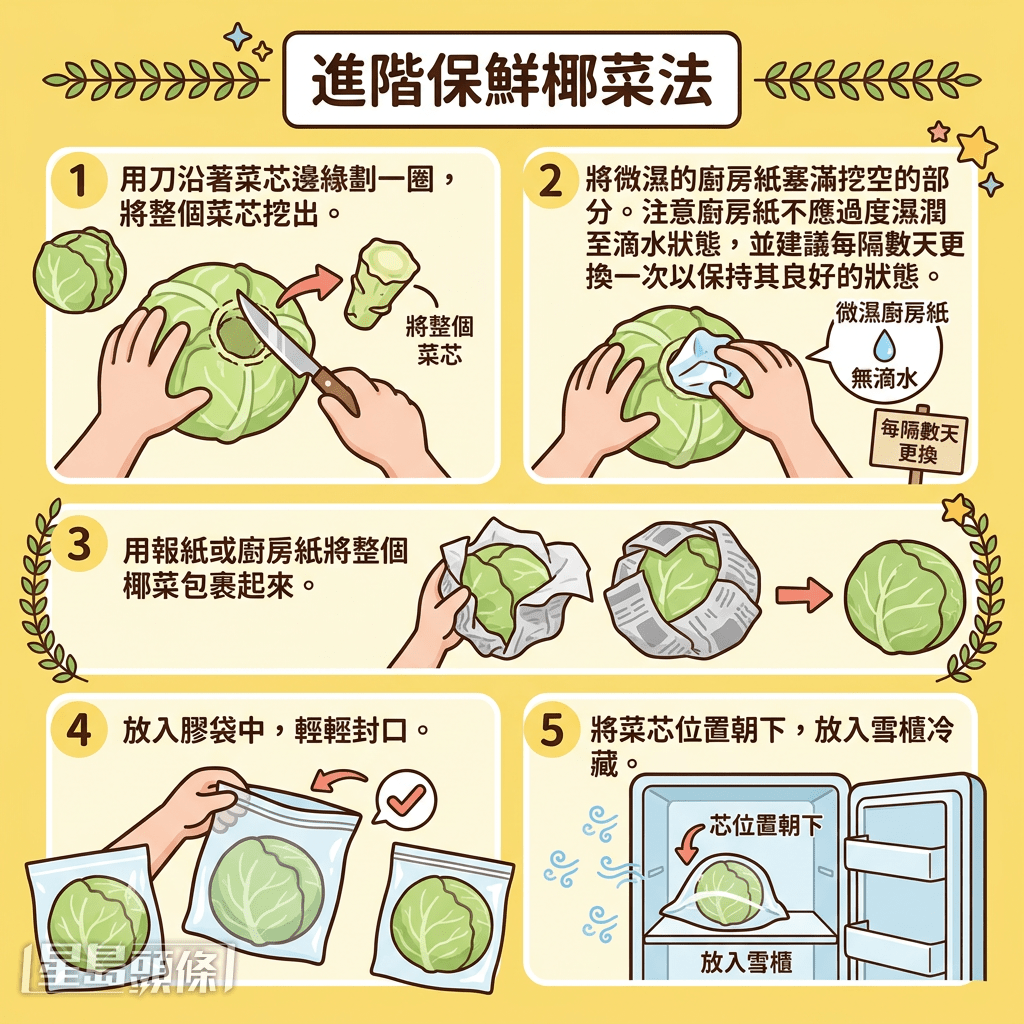進階保鮮椰菜法