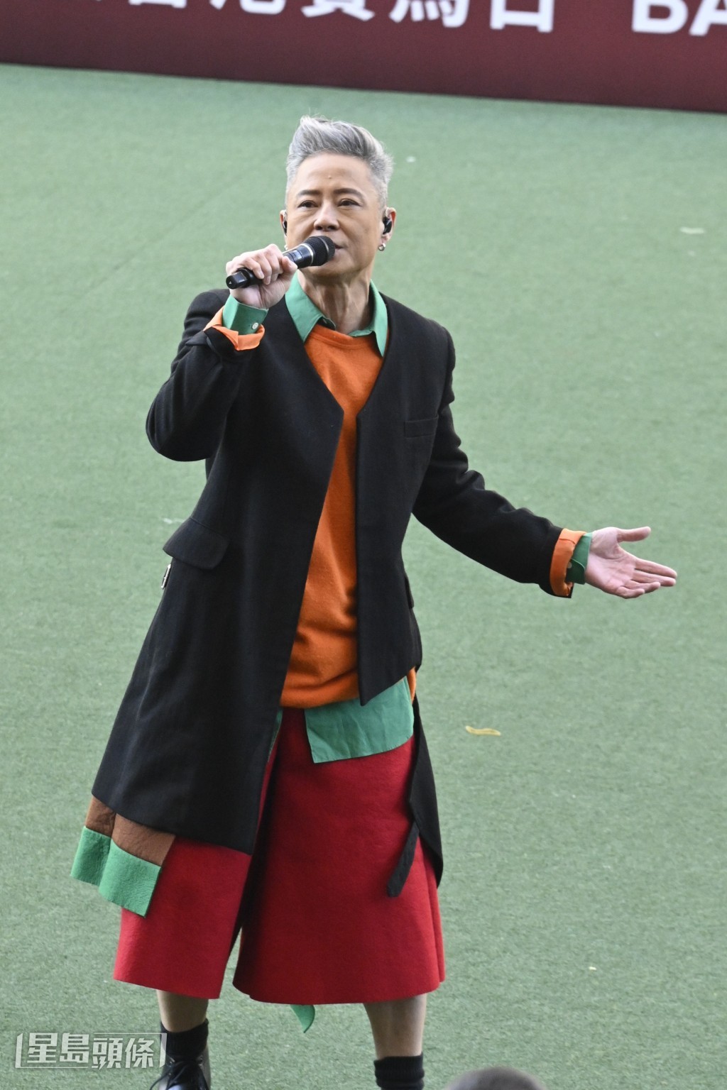 蔡一傑說表演前已一早到場做晨操。