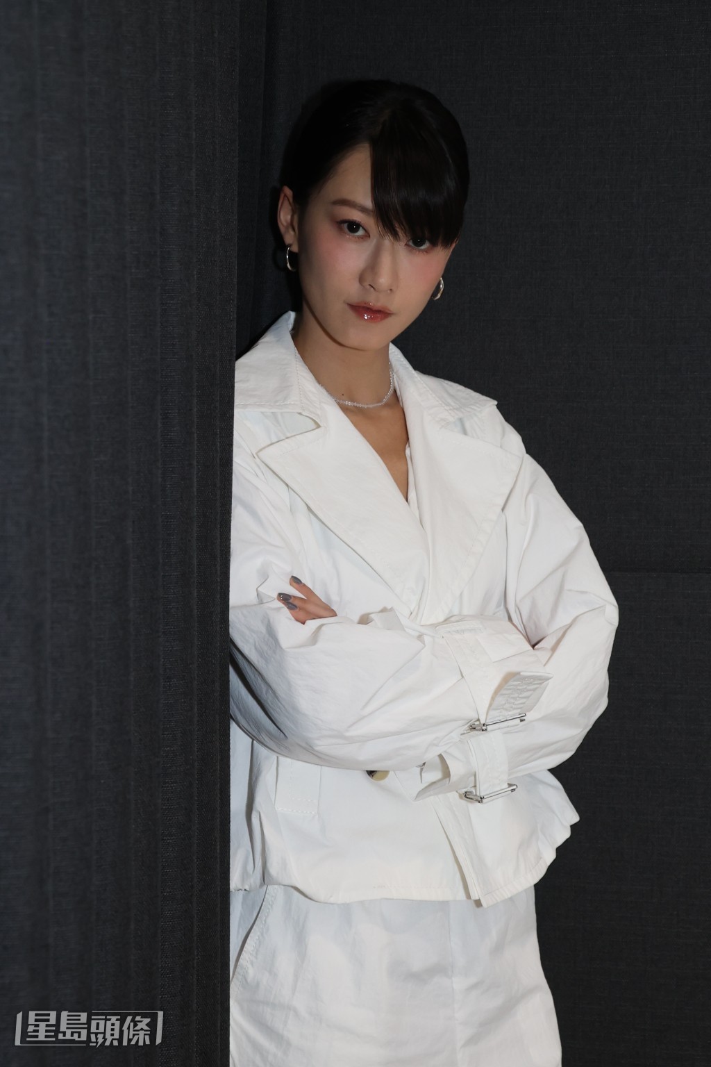 廖子妤於ViuTV原創劇《光明大押》飾演女強人。 廖子妤於ViuTV原創劇《光明大押》飾演女強人。