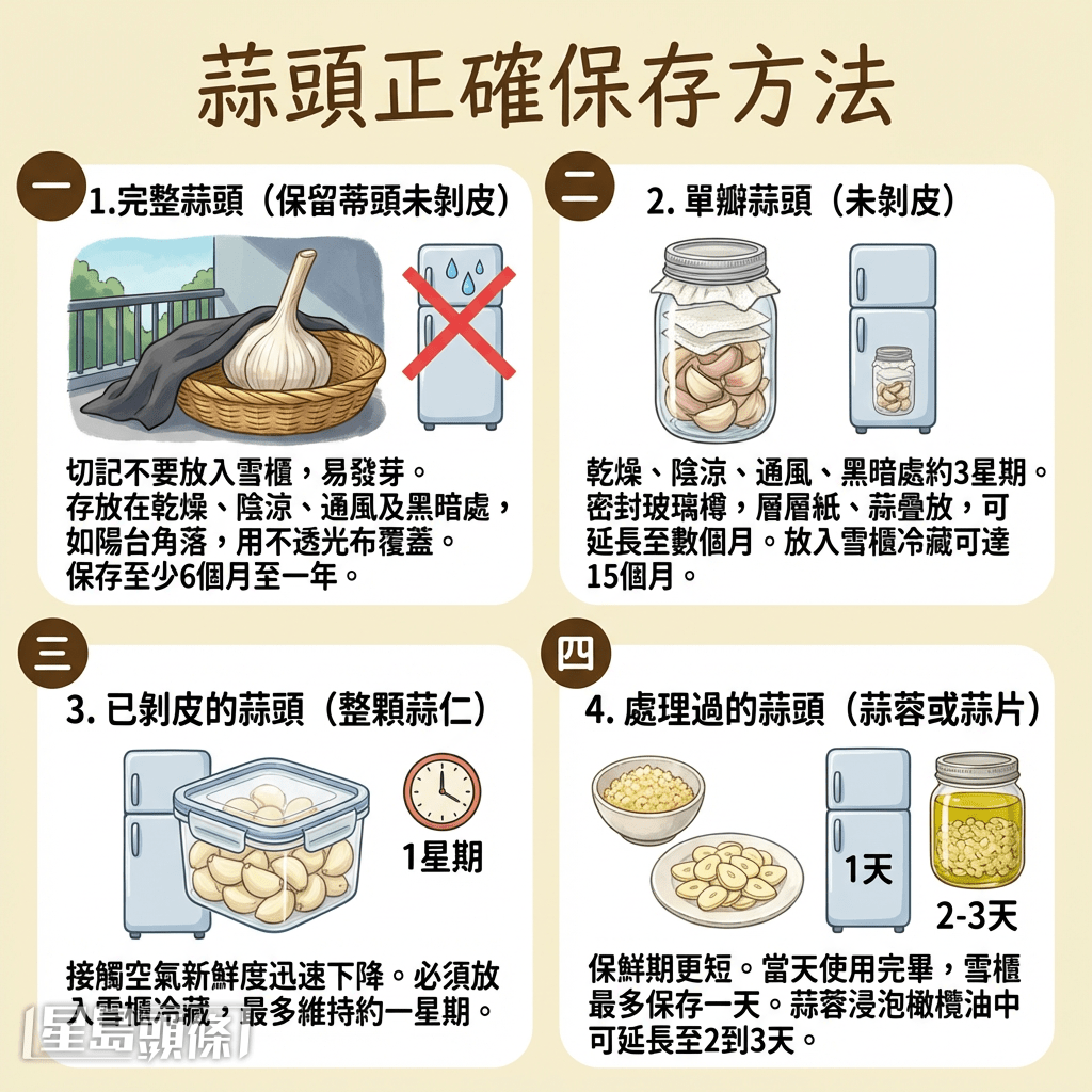 蒜头正确保存方法