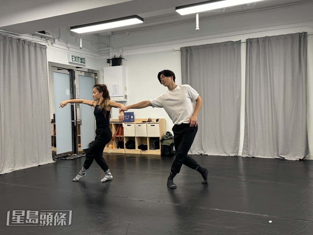 Lyman今日（8日）為4月底演出的個人舞蹈劇場進行綵排。