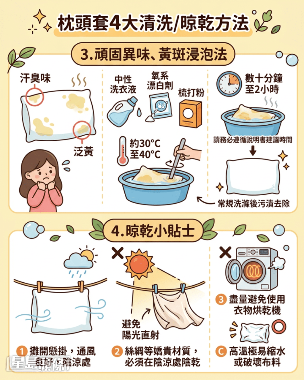 枕頭套4大清洗/晾乾方法