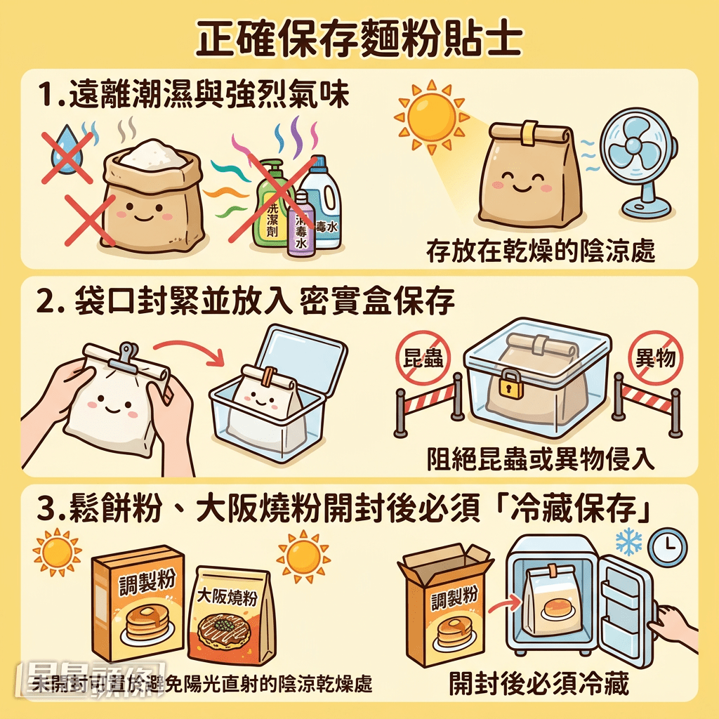 正確保存麵粉貼士 正確保存麵粉貼士
