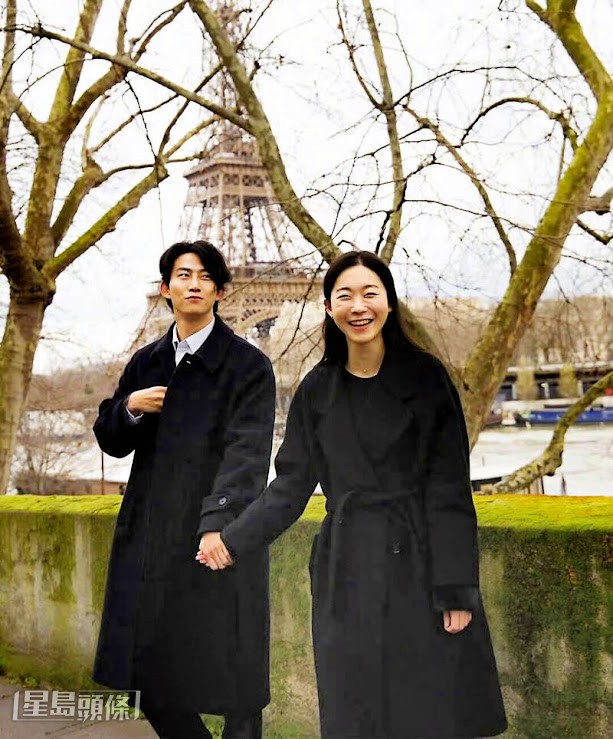 玉澤演去年2月被爆在巴黎向女友求婚，想不到舉行私人婚禮又被網民意外拍到婚紗照。