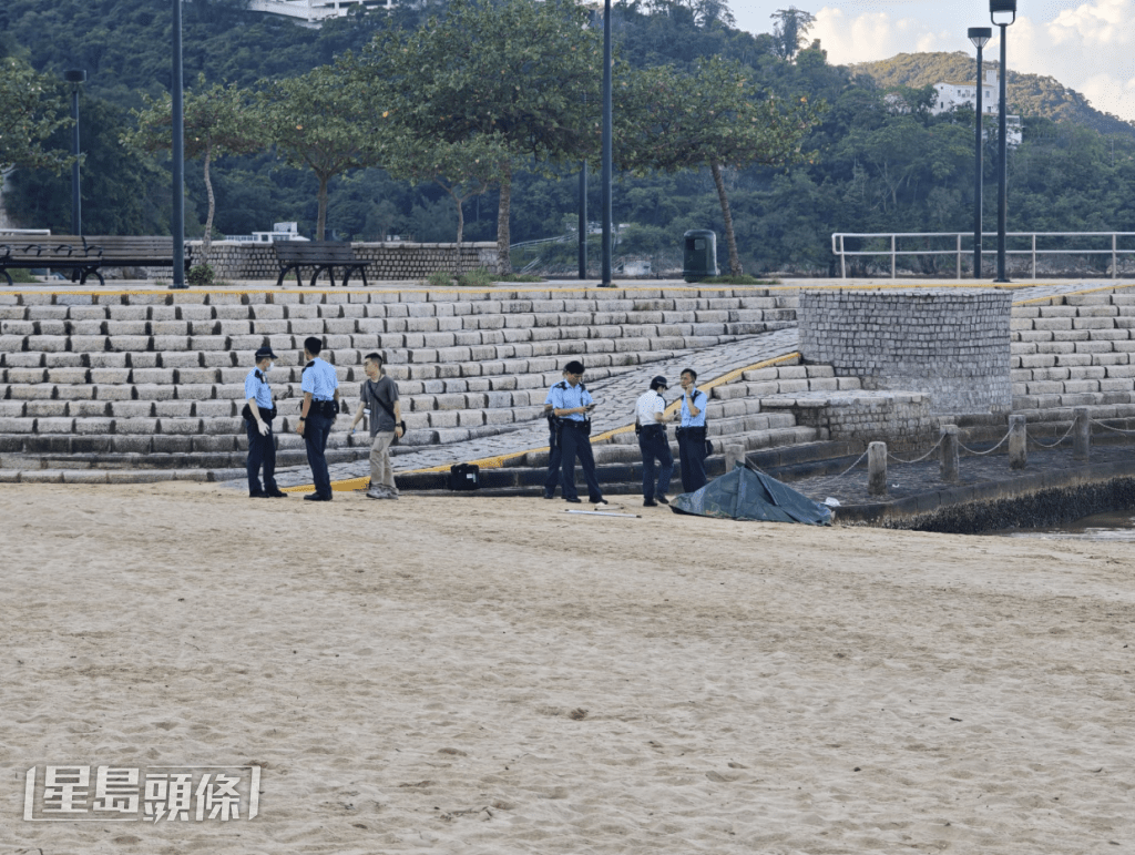 警員在現場調查事件。黎志偉攝