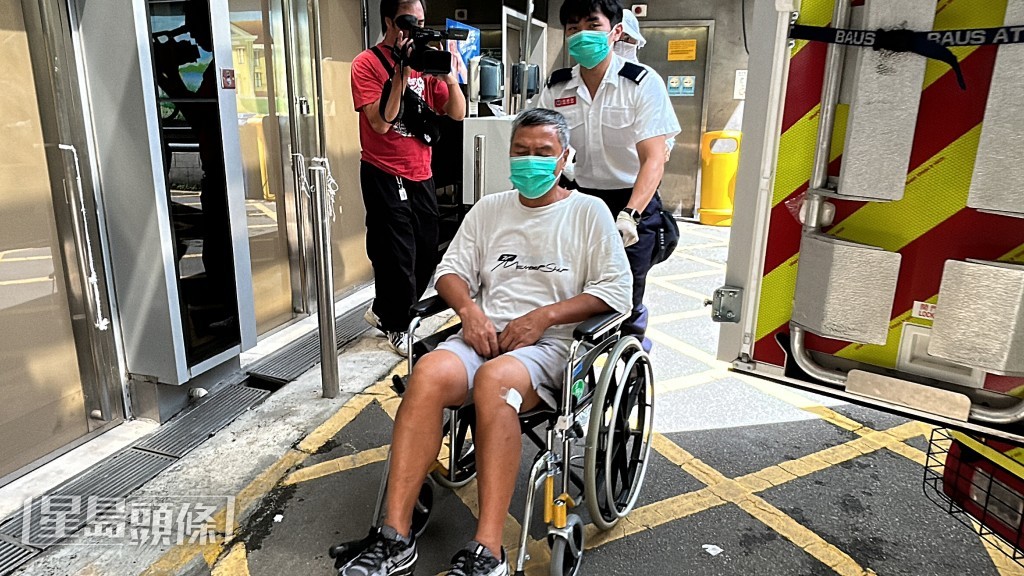 傷者送院治理。林思明攝