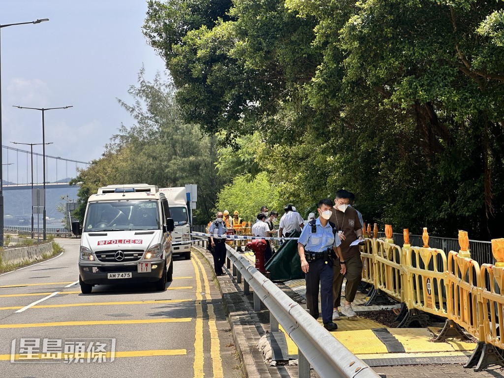 警方封鎖現場調查。梁國峰攝