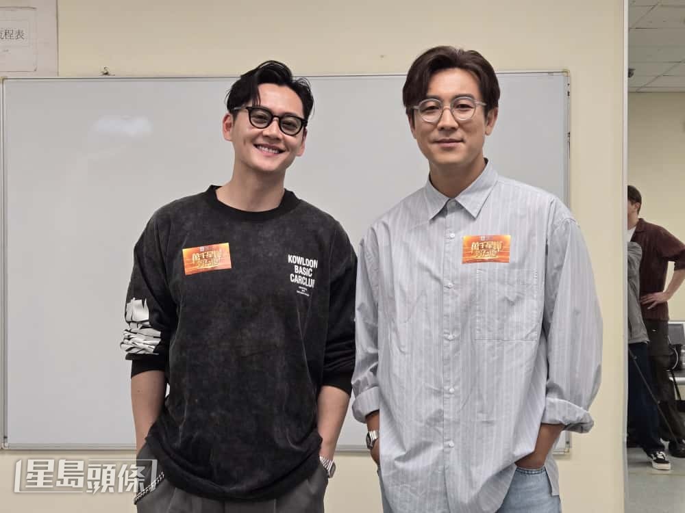  譚俊彥、張振朗等昨晚在將軍澳電視城為台慶項目綵排。