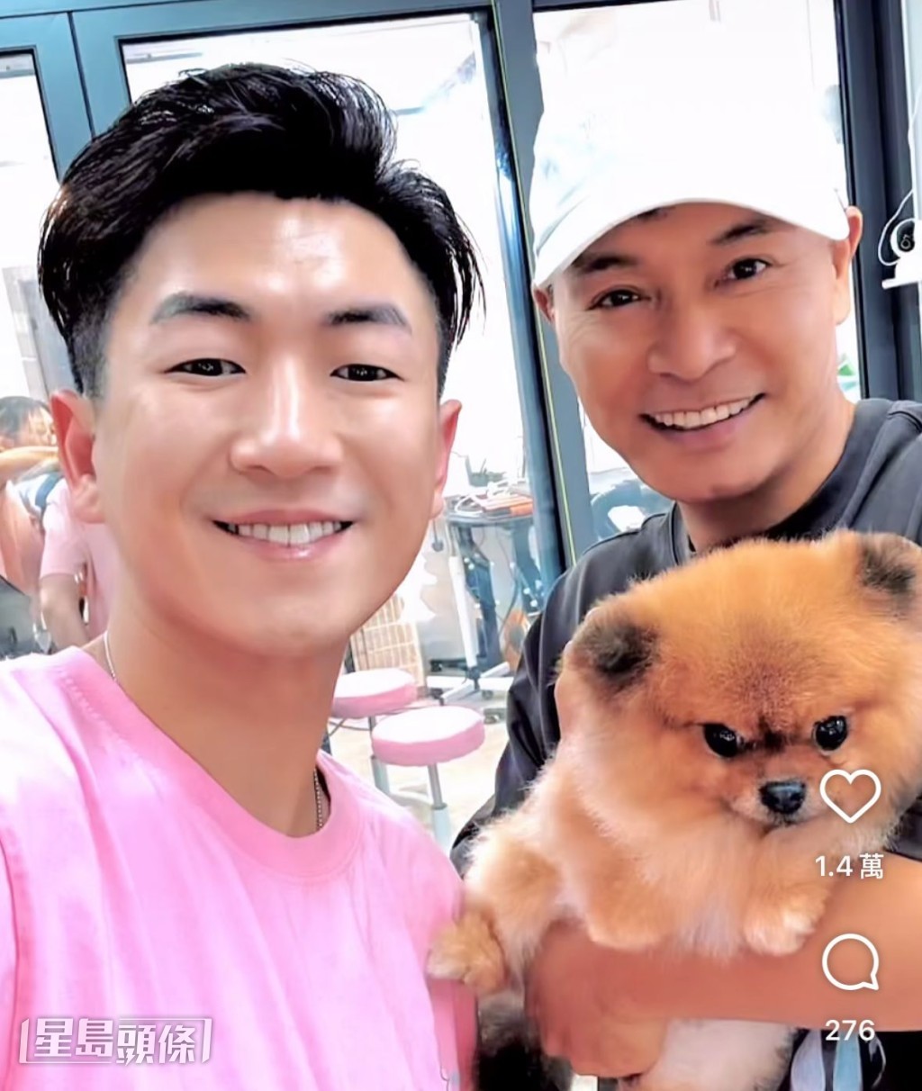 視帝郭晉安帶了松鼠狗到寵物美容中心沖涼。 視帝郭晉安帶了松鼠狗到寵物美容中心沖涼。