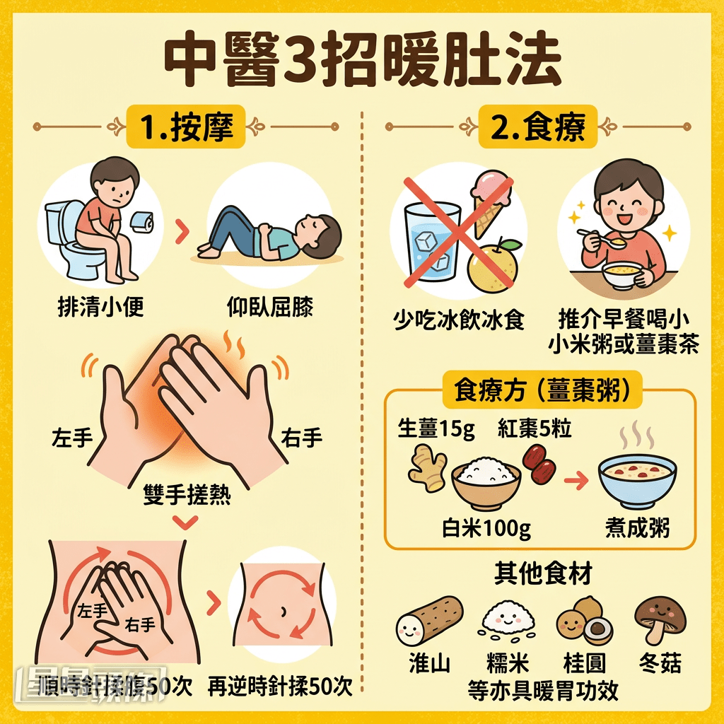 中醫教3招暖肚法