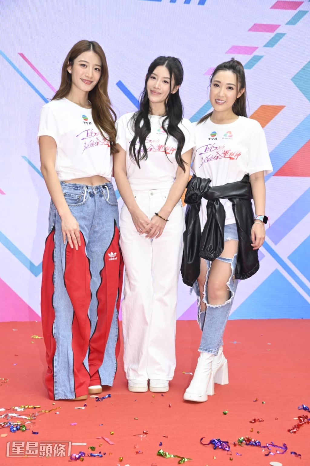 邢慧敏、郭珮文和林秀怡今日（2日）出席「齊來迎全運」活動。