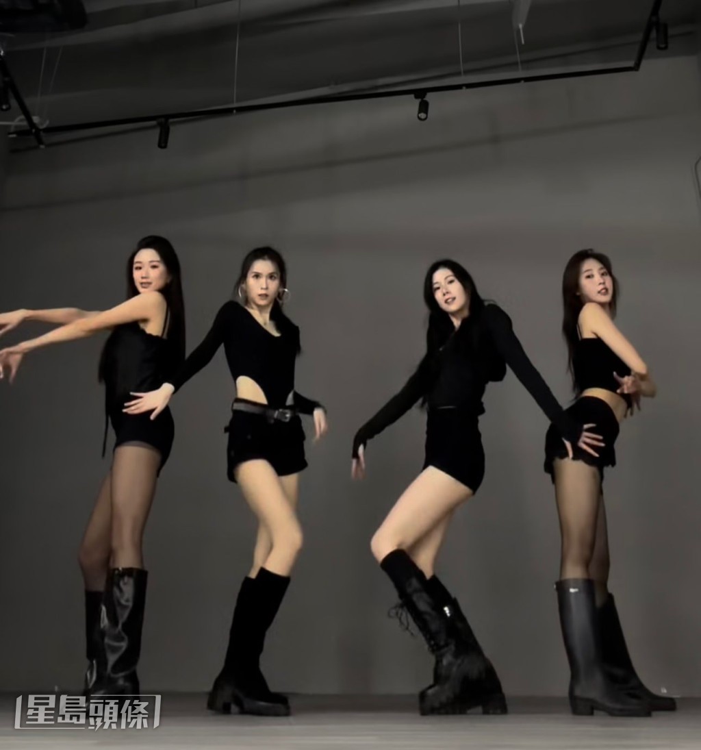 齊齊穿上熱褲，大曬招牌逆天長腿跳舞