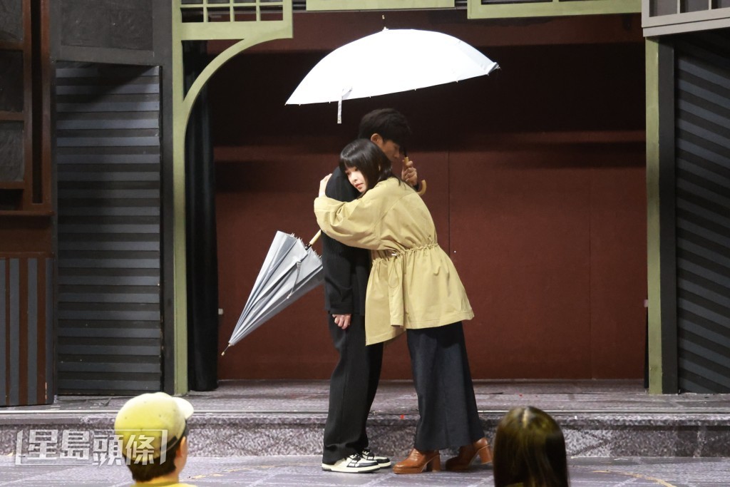 Frankie即使只是為音樂劇作綵排，亦演繹得十分認真。