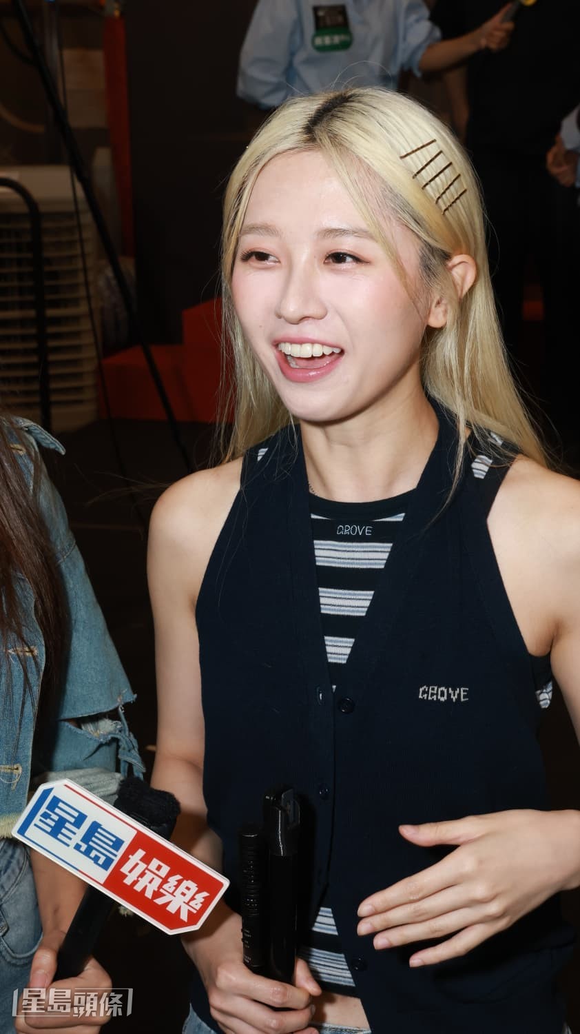 身為魔音女團一份子的倪嘉雯表示，自己那組沒有撥頭髮事件。