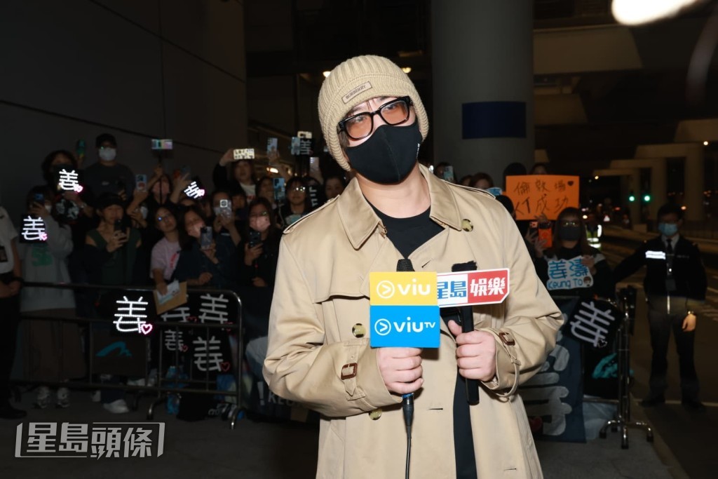 提到跟黃偉文吃飯，姜濤希望下次可以再見到對方。