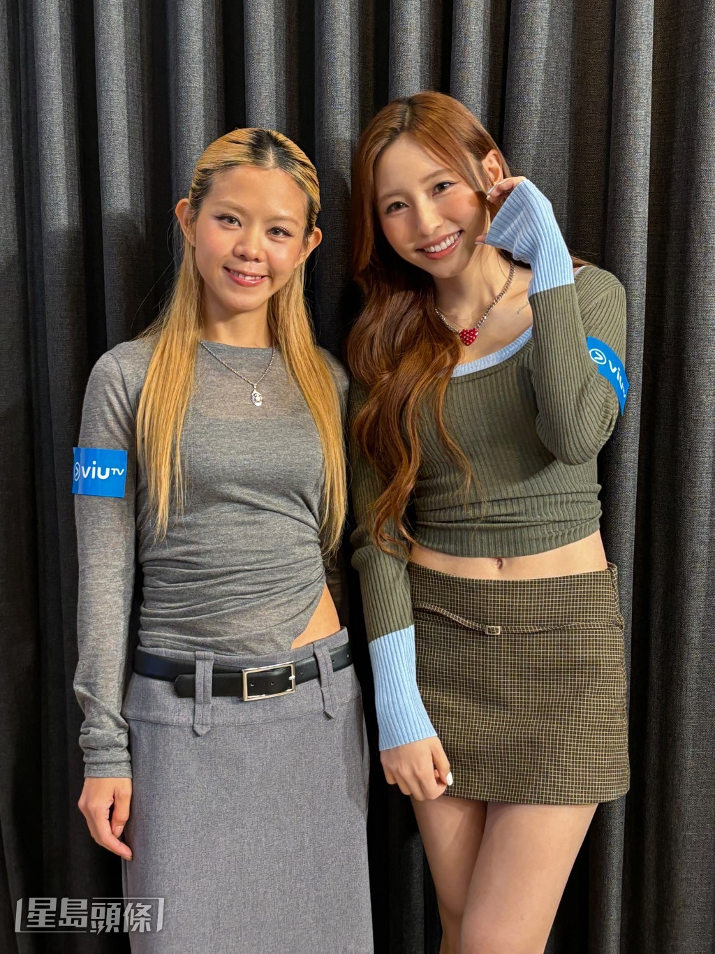  COLLAR成員沈貞巧（GAO）和蘇雅琳（Ivy So）今日（27日）出席ViuTV節目《港出好味道》記者會。