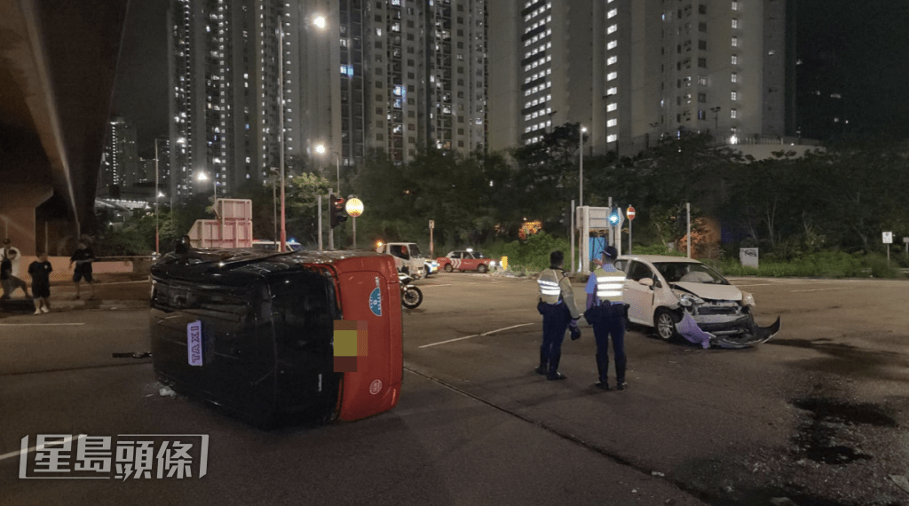 車禍地點發生在長沙灣東京街西與連翔道交界。黎志偉攝 車禍地點發生在長沙灣東京街西與連翔道交界。黎志偉攝