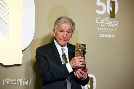 法國名導哥斯達加華斯（Costa Gavras）獲頒榮譽凱撒獎。（路透社）