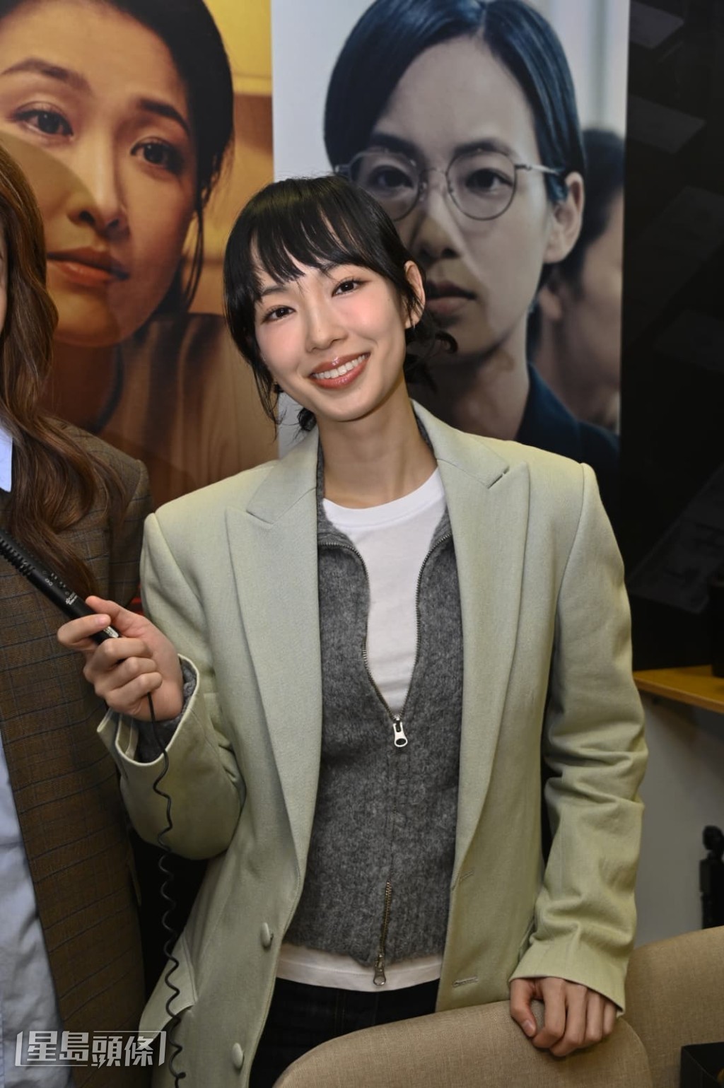 李靖筠今日（21日）為英皇電影《內幕》宣傳。