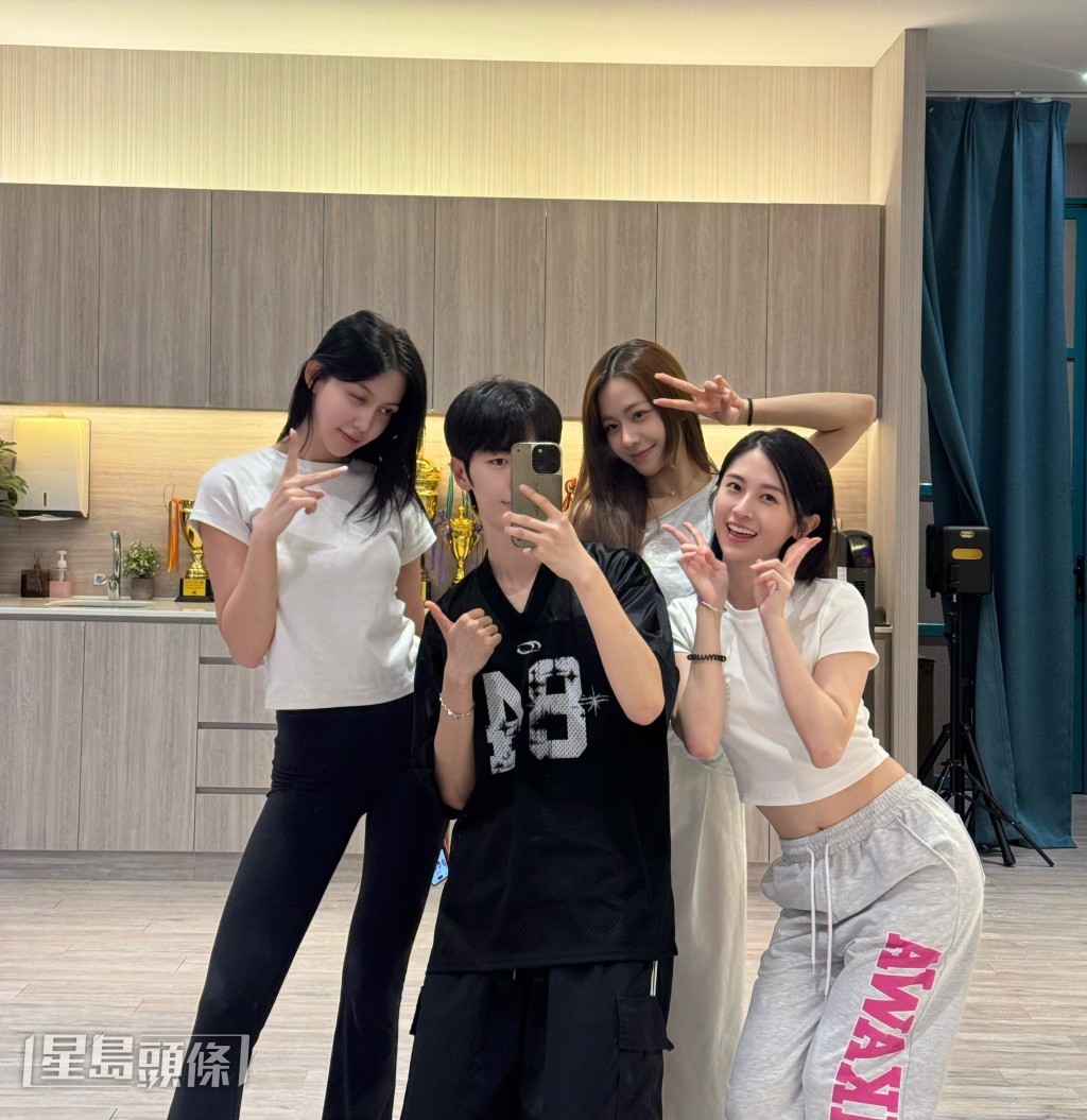 喬美莎、倪嘉雯及莊子璇大讚Geon教導有方。 喬美莎、倪嘉雯及莊子璇大讚Geon教導有方。