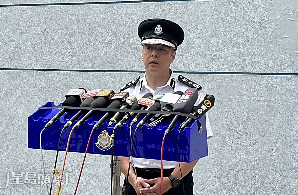 周一鳴指涉事警員已提交辭職信。林思明攝 周一鳴指涉事警員已提交辭職信。林思明攝