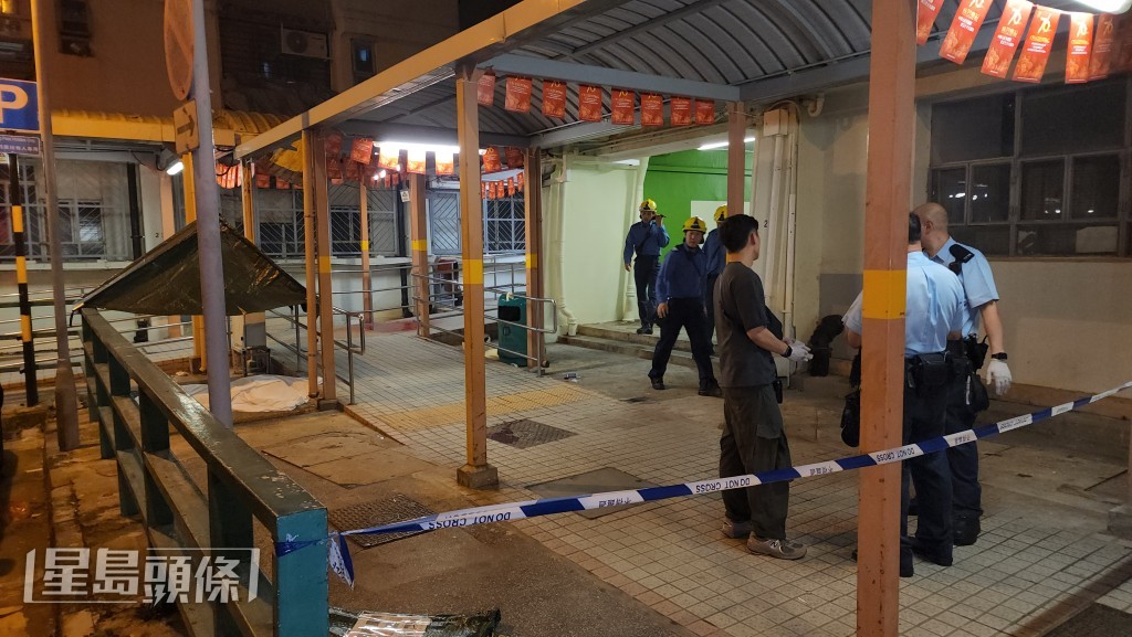 警方封鎖現場調查。黎志偉攝 警方封鎖現場調查。黎志偉攝