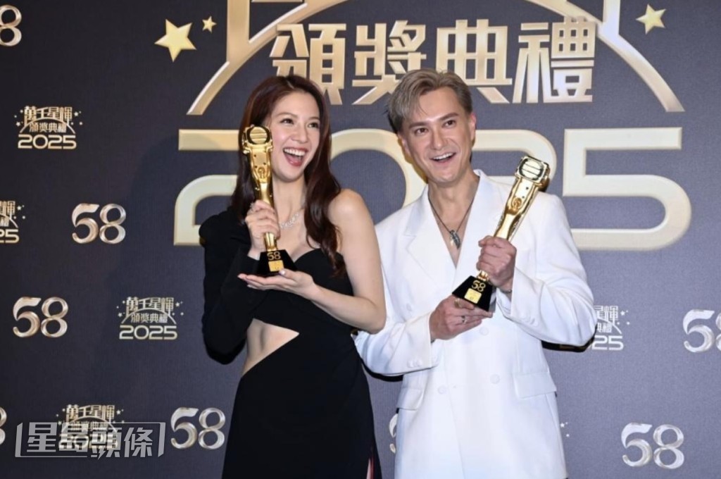 陳曉華、朱敏瀚這對緋聞男女近年人氣激增，早前齊齊在台慶頒獎禮奪最佳衣著獎。