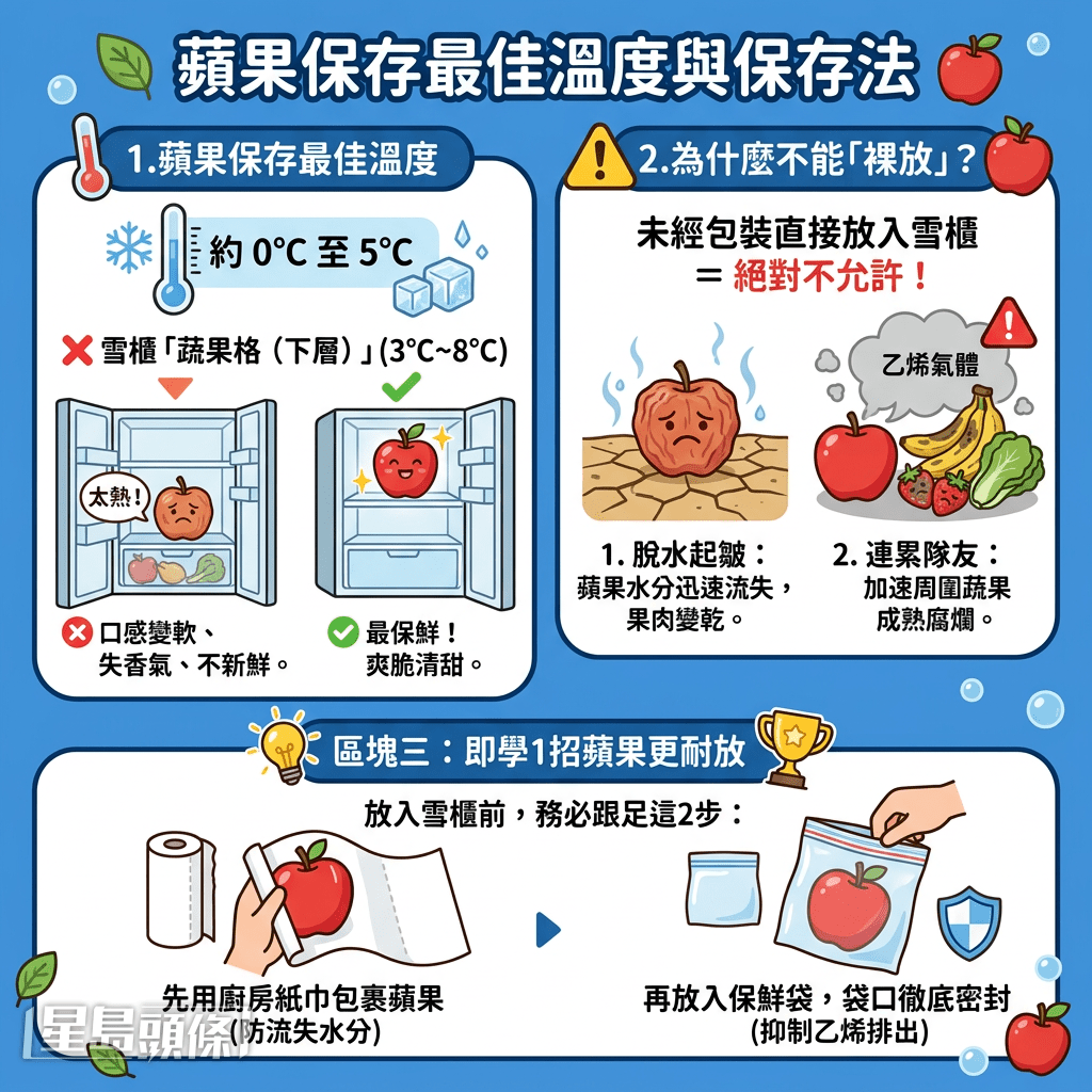 蘋果的最佳儲存溫度/1招保存法更甜/新鮮 蘋果的最佳儲存溫度/1招保存法更甜/新鮮
