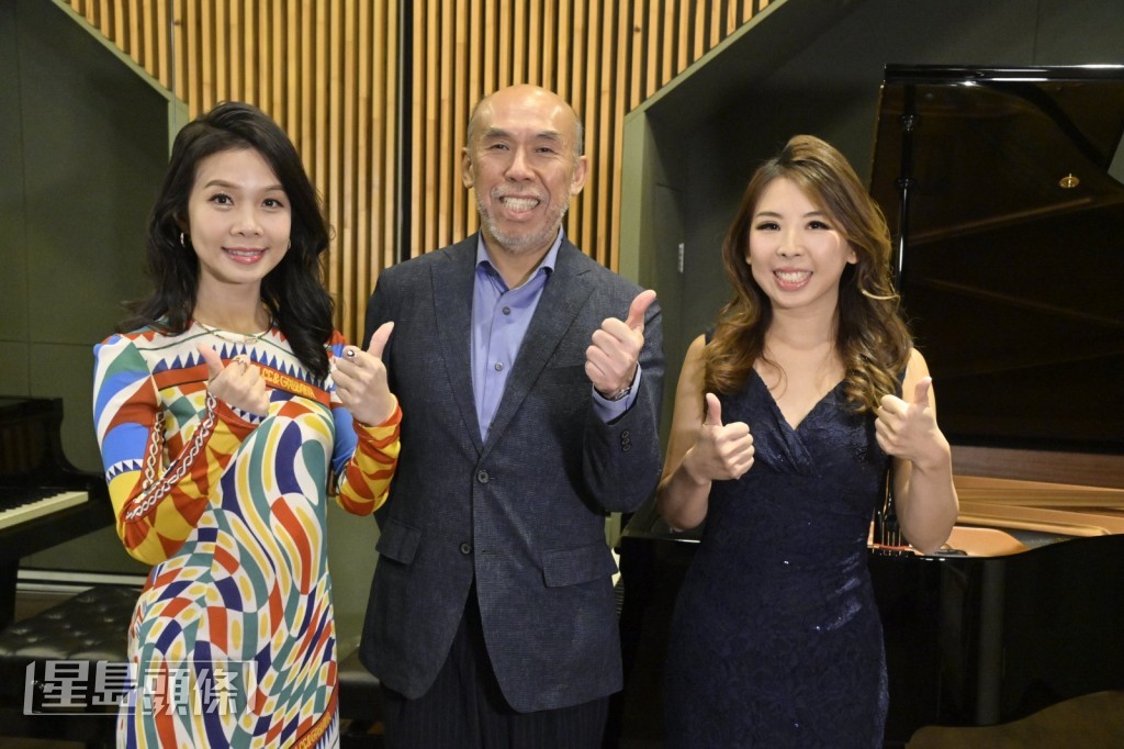林穎施與策展人及監製譚新強、音樂總監及作曲周曉晴,合作打造《蔽月無眠》。 林穎施與策展人及監製譚新強、音樂總監及作曲周曉晴,合作打造《蔽月無眠》。